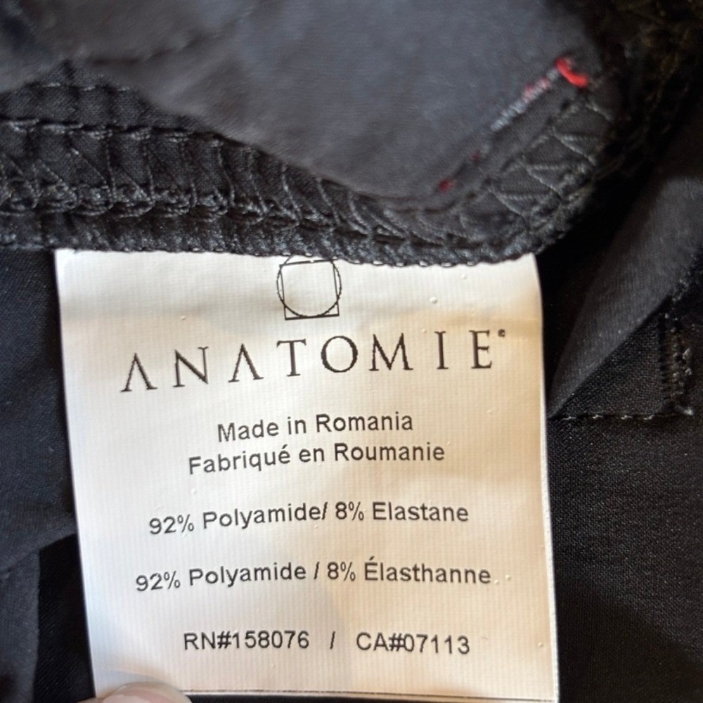 Anatomie Luisa Stripe Skinny Pants Black w White Side Stripe‎ Stretch Travel, S - Picture 5 of 7